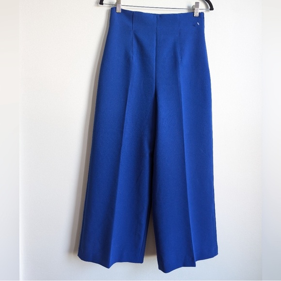 ZARA Elegant Blue Wide-Leg Pants - Picture 6 of 6